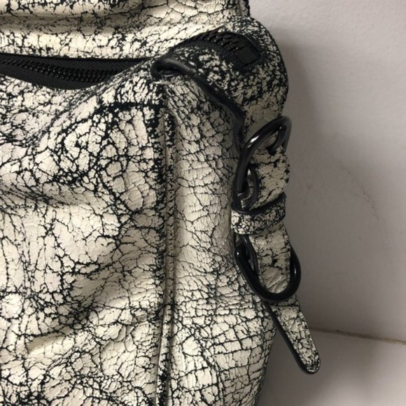 3.1 Phillip Lim Ryder Black and White Crackled Small Satchel - Picture 11 of 15